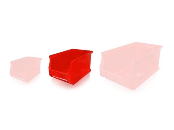 Stapelsichtbox ProfiPlus Compact Größe 4 rot von Allit