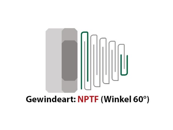 T Einschraub Verbinder Mitte 1/4" x 1/4" AG NPTF Schnellsteck System