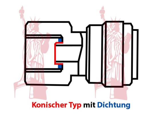 Einschraub Verbinder 6 mm Rohr x 1/2" IG BSPP Schnellsteck System