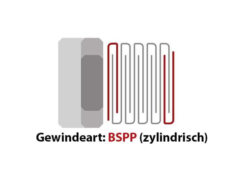 T Einschraub Verbinder Seite 6 mm x 1/8" AG BSPP Schnellsteck System